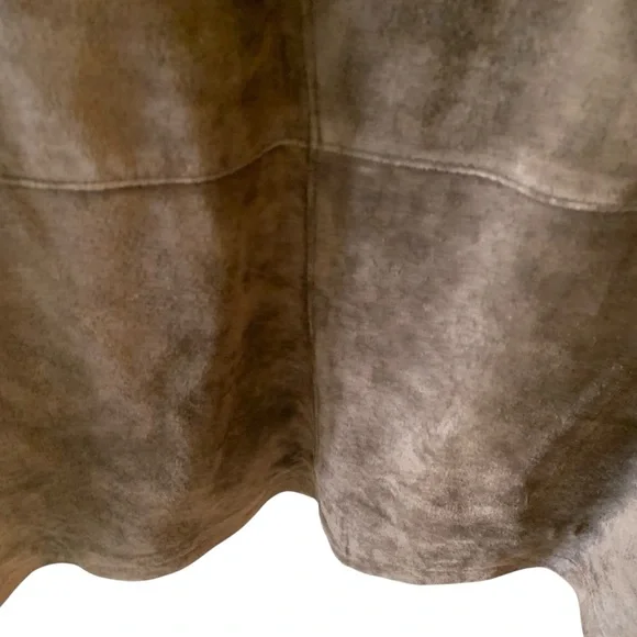 Vtg brown genuine suede leather jacket M